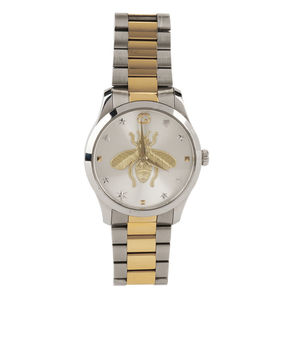 Gucci G-Timeless Iconic Bee Two Tone Watch, front view